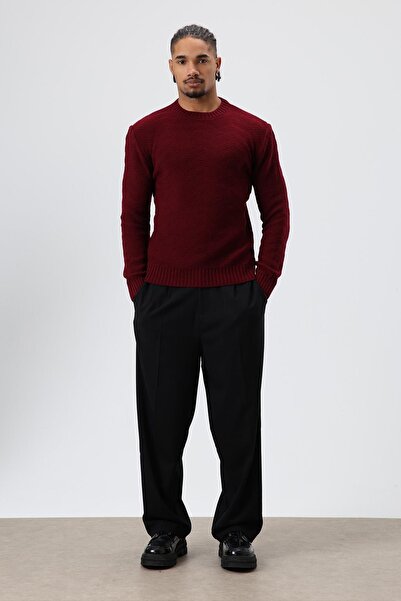VAMOSCLO Bicycle collar oversize knitwear sweater burgundy