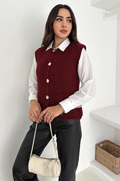 Noa Noa Women's Buttoned Pocketed Knit Vest & Sweater – Heritage Layer