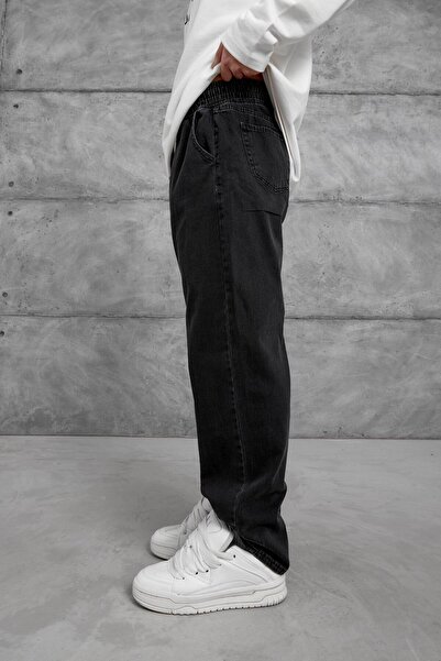 NOMARC Black W11 Elastic Waist Baggy Pants