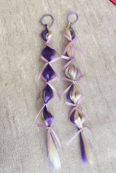 EMKSHOP Bubble Hair Bubble Hair lung și plin cu fundă Păr colorat pentru petrecere