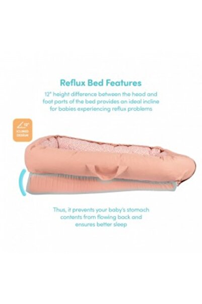 Sevi Bebe Anti-reflux co-sleeper Salmon Pink - SeviBebe