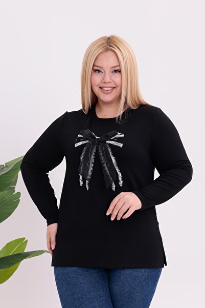 Siyezen Plus Size Bow Detailed Blouse