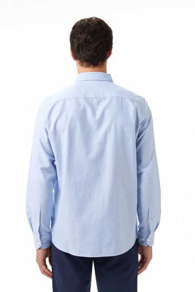 Nautica Ανδρικό πουκάμισο μπλε κλασικής εφαρμογής