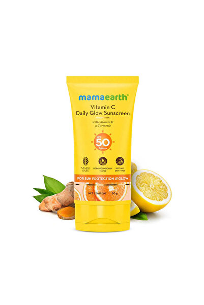 Mamaearth واقي شمسي بفيتامين سي للتوهج اليومي لجميع أنواع البشرة بعامل حماية ...