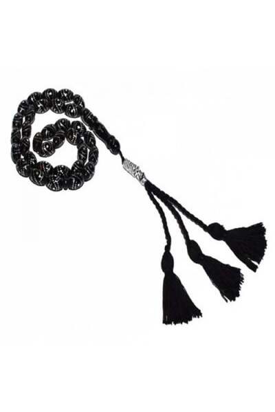 Eagal Black Marbled Amber Tasbih (Prayer Beads)