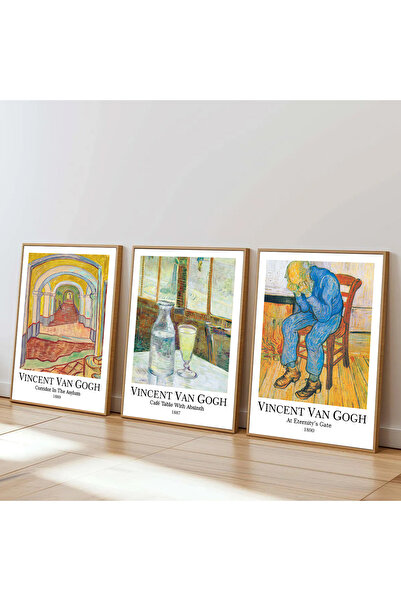 Dekorsiahome Set de pictură Van Gogh pentru sufragerie, sufragerie, bucătărie...