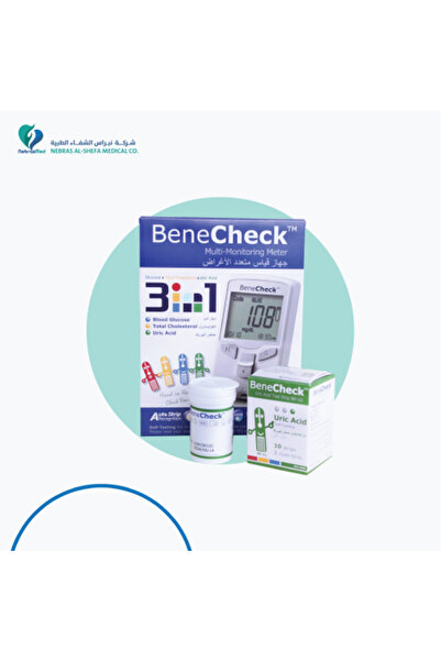 BeneCheck 3-in-1 Meter with Uric Acid Test Strips (10/Box)