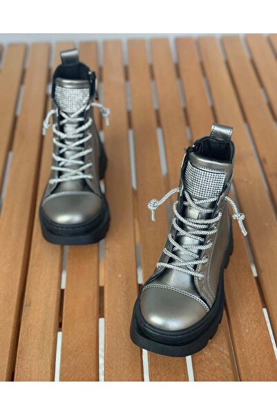 Surpie Shoes Girls' Boots, Children's Boots with Stone Detail, Non-Slip Sole Boots