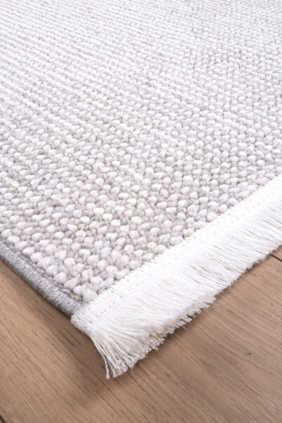 Santiva Home Gray White Nordic Curly Soft Bohemian Living Room Corridor Kitch...