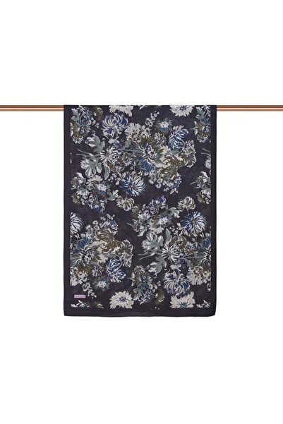 ipekevi Desenli Tensoft Şal - Kasımpatı Desenli - Kahve Bej