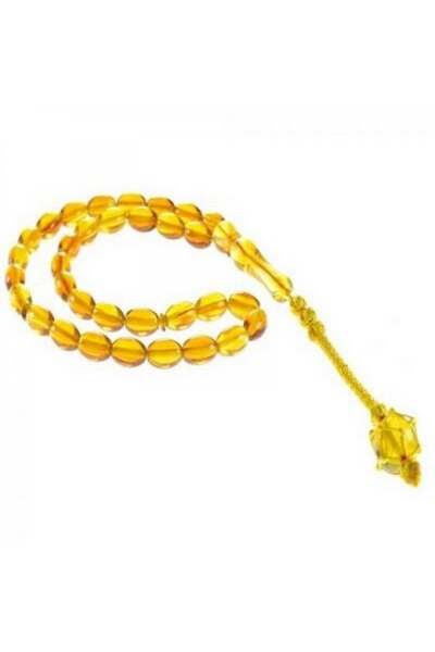 Eagal Amber Dust Cylindrical Yellow Tasbih