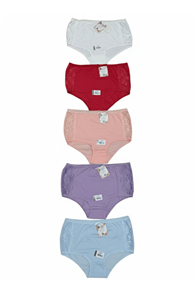 Anıt Lingerie طقم ملابس داخلية نسائية من القطن بخصر عالٍ من الدانتيل مكون من ...