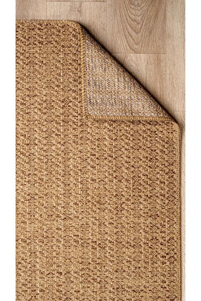 Santiva Home Naturel Sisal Jüt Rengi Hasır Halı Yıkanabilir Kaymaz Taban Dokuma Makine Tozumaz