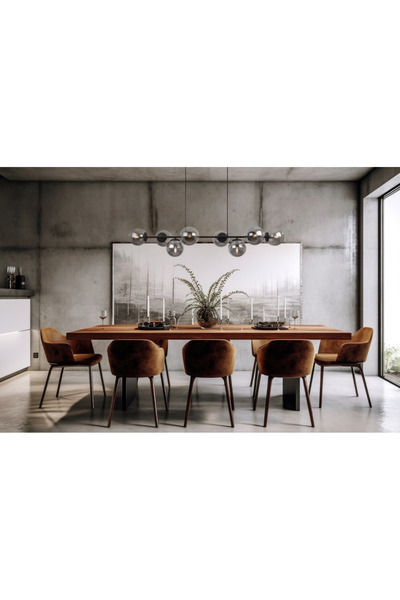 Other SIENA BLACK HANGING LAMP 8-FLAT GRAPHITE LAMPSHADE E14