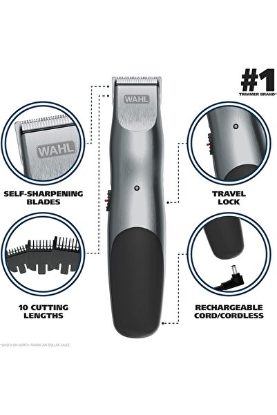 Wahl Groomzman Rechargeable Beard Trimmer - All-in-One, Precision Blades (Model 9918-1427)
