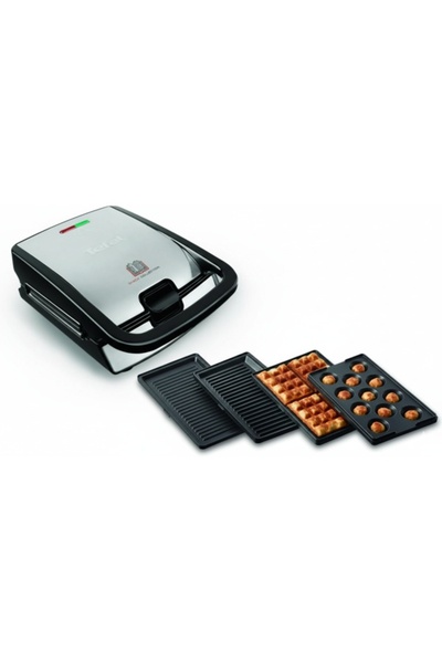 Tefalle 4'ü 1 Arada Tost, Waffle, Panini ve Kek, Snack Makinesi