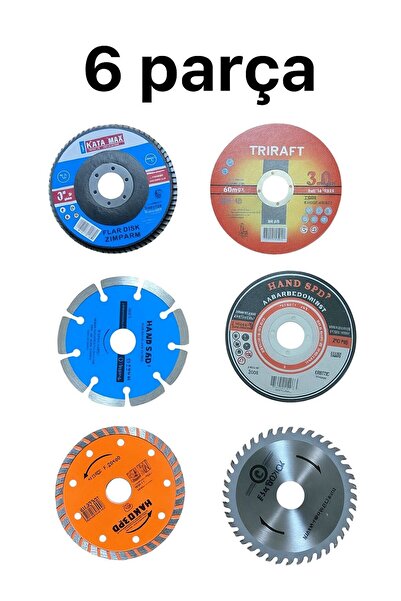 irişka 6 Parça (115 MM) kesici set metal ahşap mermer kesici diskler Spiral Avuç Içi Taşlama Zımpara Seti