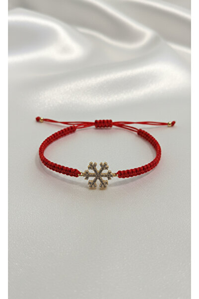 SR Jewelry Box Kırmızı Kar Tanesi Figürlü Taşlı Makrome Bileklik – El Yapımı ...