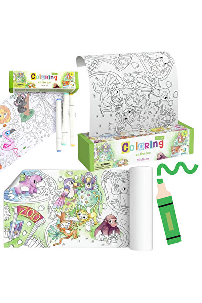 Other CARTE DE COLORAT PE ROLĂ „LA GRĂDINA ZOOLOGICĂ” COMPACTĂ PENTRU CEI MAI...