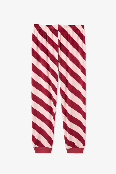 Penti Dusty Rose Girls' Striped Long Sleeve Pajama Set