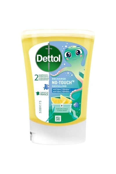 Dettol Rezervă de săpun lichid pentru copii No Touch, lămâie, 250 ml