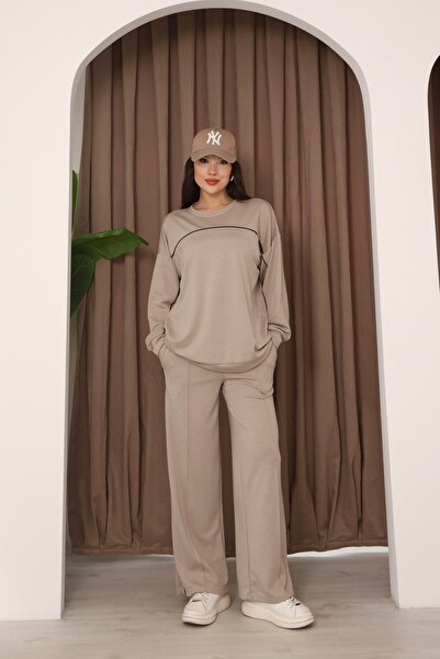 HFALCON Stylish Design Lower Upper Intermediate Piped Ribbed Stitched Pants w...