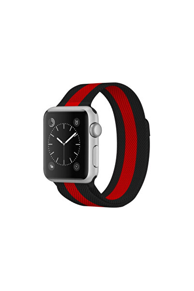 eco port Myt09 Apple Watch 38mm Metal Magnetic Band - Black-Red