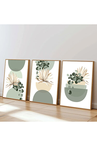 Dekorsiahome 3-dijelni set slika za dnevnu sobu, hodnik i kuhinju sa drvenim ...