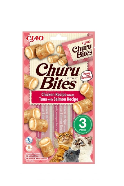 churu CAT ROLLS CU PUI&TON, SOMON 3 BUC