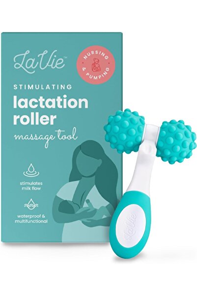Lavie Lactation Massager Roller, Teal (Wired)