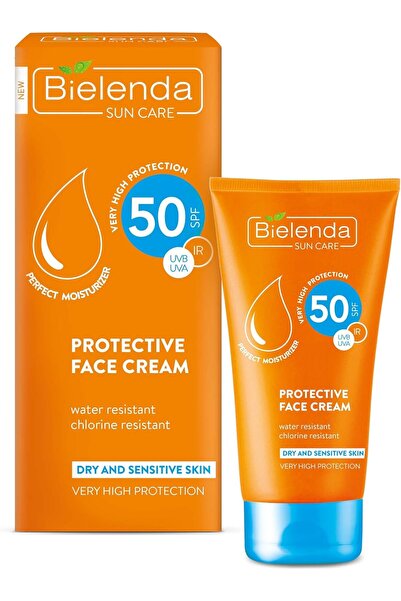 Bielenda كريم واقي من الشمس عالي الحماية للوجه بعامل حماية 50، 50 مل، لجميع أ...