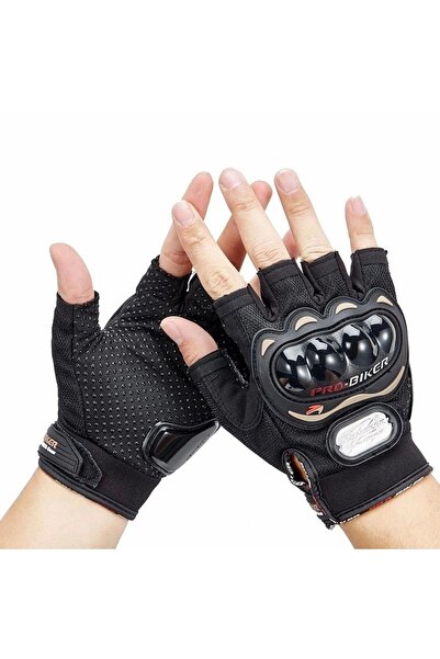 Bosile قفازات رياضية تكتيكية قصيرة نصفية سوداء للدراجات النارية والدراجات اله...