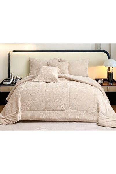 ODS Winter Velvet Bedspread With Heavy Filling, Suitable For Double Bed Size 200x200cm, 6Pieces,