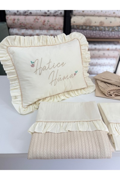 GAYE EV TEKSTİLİ Baby Pike Duvet Cover Set Embroidered