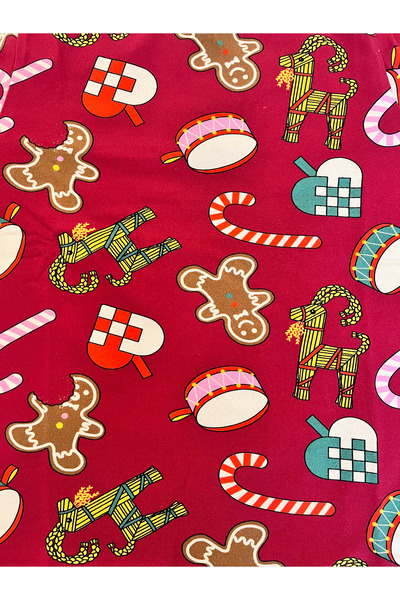 Moni Children's Stretch Fabric Combed Cotton Quality New Year Printed Pajamas Set