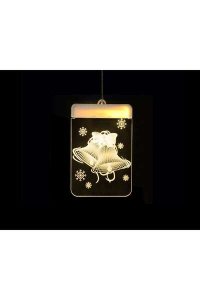 VERK 3D Christmas LED Window Decoration, Bells, Warm White