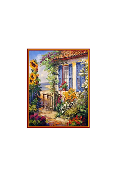 MATTELOT TOYS Set Tablou cu cadru din lemn si accesorii, Goblen cu pietre 5D,...