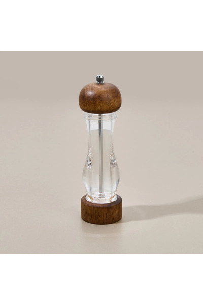 Akyol TOHANA AHŞAP KARABİBER DEĞİRMENİ ŞEFFAF/KAHVERENGİ 21CM