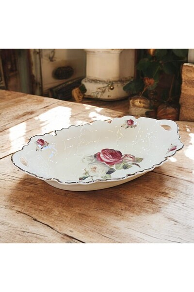 ROY KING طبق تقديم بيضاوي من روي كينج روز مقاس 36 سم GNJ 011