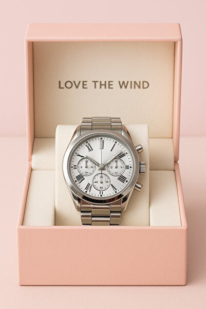 Love The Wind Silver Metal Women's Sports Wristwatch