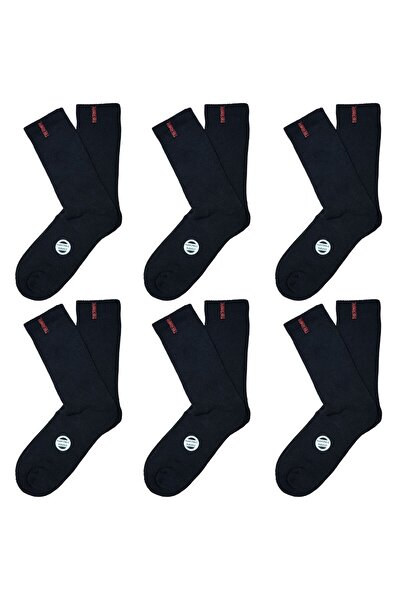 AXE SPORTSWEAR Winter Black Thick Soft Textured Seamless Cotton Thermal Long Terry Socks 6 Pairs