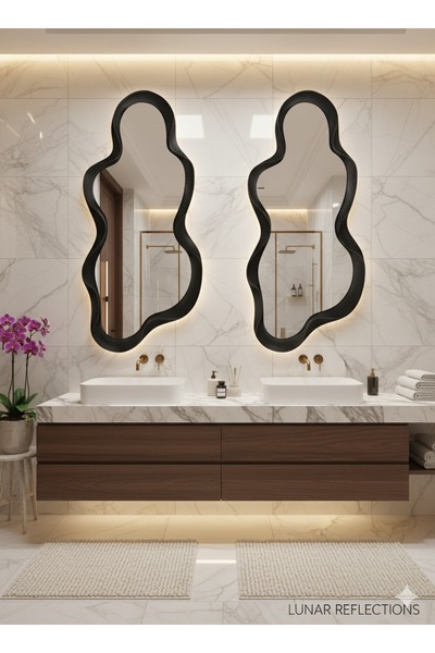 Generic Artistic mirrors with a wavy frame – a touch of modern luxury 105cm * 49cm
