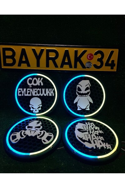 TREND 358 Modlu Pixel Kayar Ledli Özel Üretim Tasarımlı 20cm Midrange Uyumlu Led Kapak 2 Takım (4 Adet)