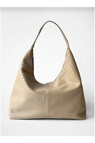 EZZY BLİSS Women's Mink Oversized Tote Wide Handle Shoulder and School Bag