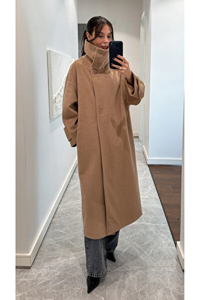 My Blog Camel Vittoria Mantel mit geknöpftem Kragen – 2511