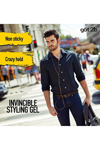 Got2B Invincible Super Stick Hair Styling Gel, 2 x 6oz Tubes + 1 x 1.25oz Travel Tube