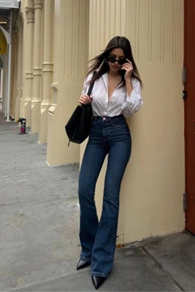 LİMABEL Morena İspanyol Paça Flare Kadın Jeans Pantolon 2026 (Milano)