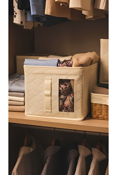 SER&YAT Window Shelf Organizer 25 cm - Cream Tela | 1 Piece | Foldable with Steel Support