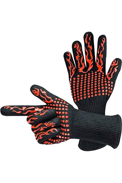 Twinkle Mart Welding Gloves - Fireproof Heat-Insulating Leather Gloves (Mediu...