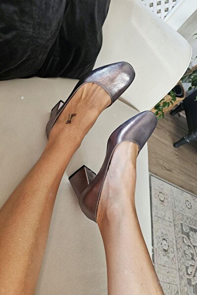 Topukla Footwear 10 650 Topukla Kadın Hakiki Deri Kalın Topuklu Günlük Ayakkabı